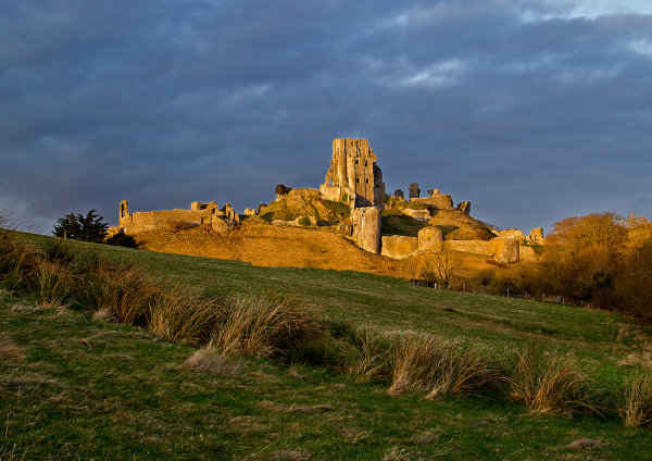 Corfe Castle, Evening Light