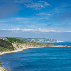 Old Harry Rocks from Durlston Castle