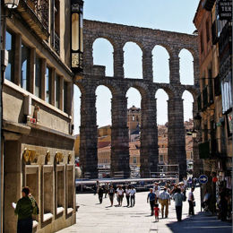 Segovia Roman Aquaduct. Spain.