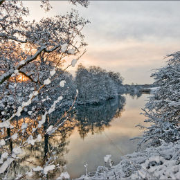 Winter Sunrise. River Dee. Winter 2010.