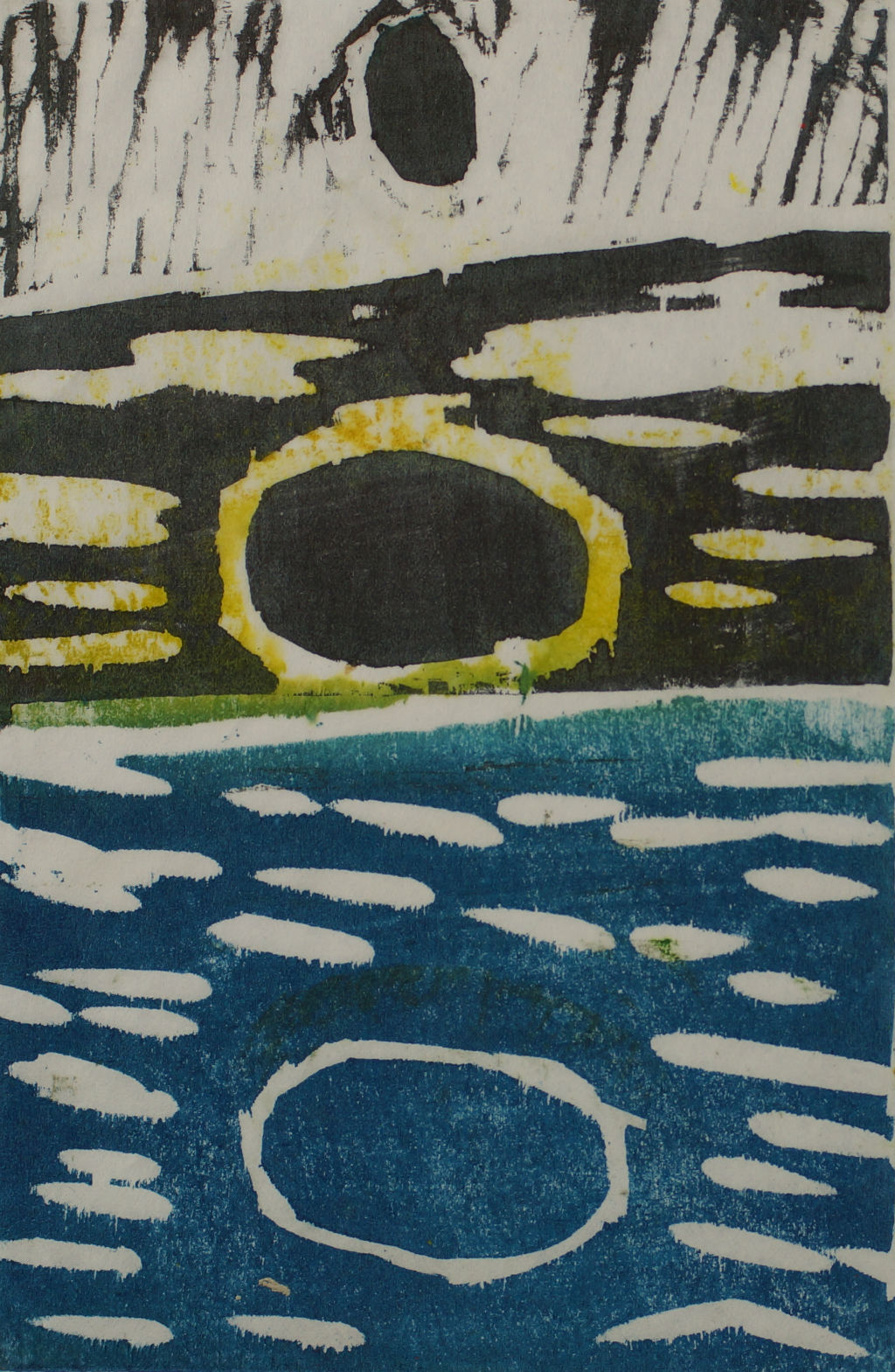 Yellow, Blue and Black Rocks