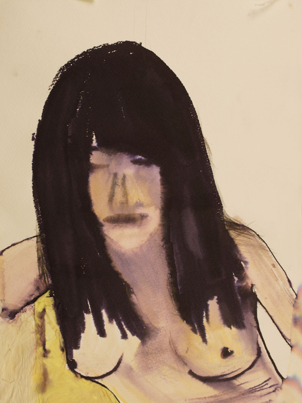 Woman in Yellow Resting