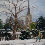 St. Marys Church Wimbledon in Snow 2013