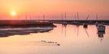 Sunrise over Wells-next-Sea harbour