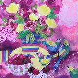 China birds and Cherries