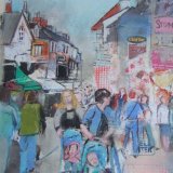 Street scene 1 Pastel & Collage