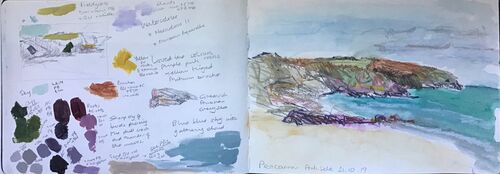 Lynne Francis - Pencarnan Porthselau (Sketchbook)