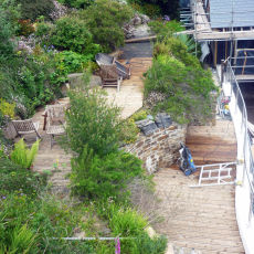 Jet washing Decking Planks For P.Chapman Construction Carbis Bay St. Ives