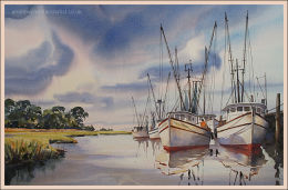 Shrimpers 14"x22"