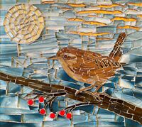 King of the Birds mosaic by Sue Kershaw