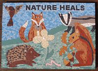 Barnsley Metropolitan Borough Council mosaic commission by Sue Kershaw, mosaic artist  Athersley Wood