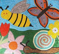 Wildlife school mosaic commission by Sue Kershaw, mosaic artist