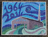 Mosaic commission created with congregation of Christ Church, York by Sue Kershaw, Mosaic Artist