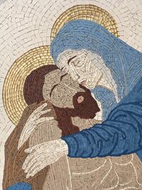 St Aelred of Rievaulx Catholic Church Harrogate mosaic by Sue Kershaw, Mosaic Artist