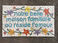 mosaic commission displayed in France by Sue Kershaw, mosaic artist,