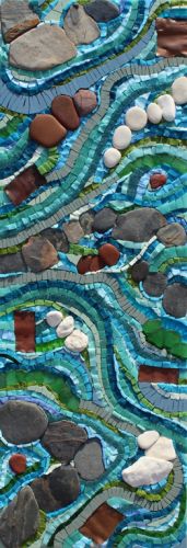 Abstract mosaic by Sue Kershaw, mosaic artist