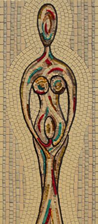 Abstract mosaic by Sue Kershaw, mosaic artist