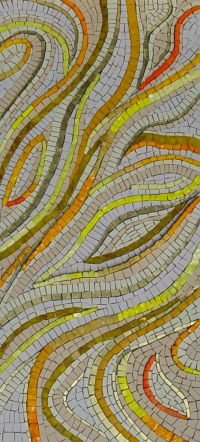 Abstract mosaic by Sue Kershaw, mosaic artist