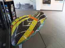 Mosaic commission 'A Moth for Amy' by Sue Kershaw, Mosaic Artist