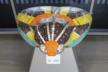 Mosaic commission 'A Moth for Amy' by Sue Kershaw, Mosaic Artist