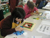 School mosaic commission by Sue Kershaw, mosaic artist