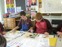 School mosaic commission by Sue Kershaw, mosaic artist