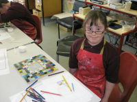 School mosaic commission by Sue Kershaw, mosaic artist