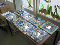 School mosaic commission by Sue Kershaw, mosaic artist