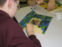 School mosaic commission by Sue Kershaw, mosaic artist
