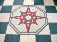 Conservatory floor mosaic commission by Sue Kershaw, mosaic artist