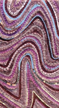Abstract mosaic by Sue Kershaw, mosaic artist