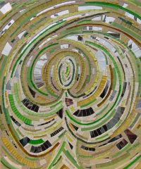 Abstract mosaic by Sue Kershaw, mosaic artist