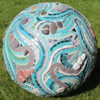 3D Mosaic Sphere by Sue Kershaw, Mosaic Artist