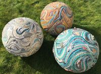 3D Mosaic Sphere by Sue Kershaw, Mosaic Artist