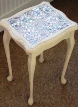 mosaic table by Sue Kershaw, mosaic artist