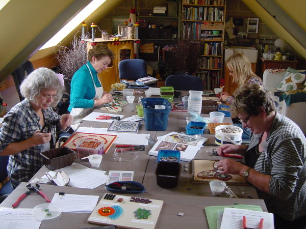 Mosaic workshop at the Old Blacksmith's Shop, North Yorkshire