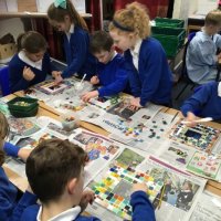 School mosaic commission by Sue Kershaw, mosaic artist
