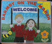 School mosaic commission by Sue Kershaw, mosaic artist
