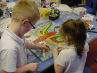 butterfly School mosaic commission by Sue Kershaw, mosaic artist