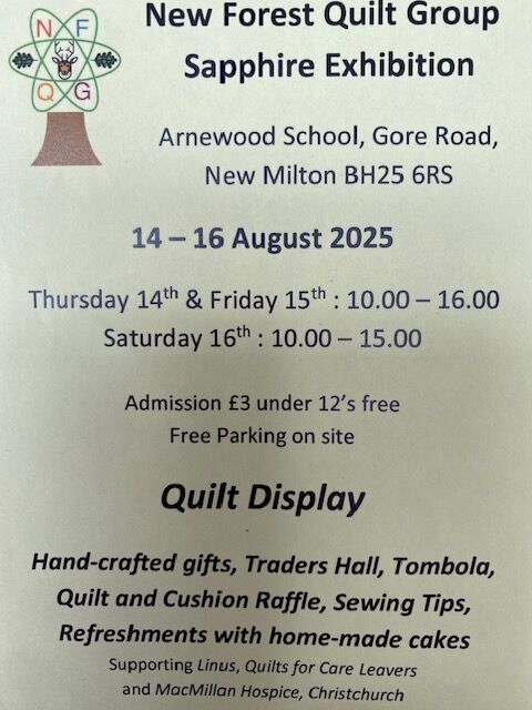 New Forest Quilt Group August 2026