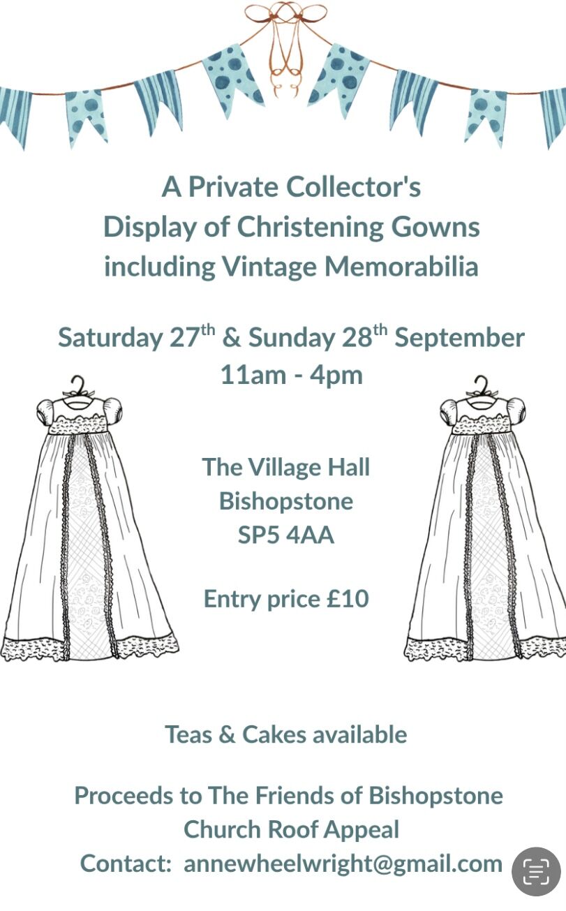 Display of Christening Gowns 27&28 September 2025