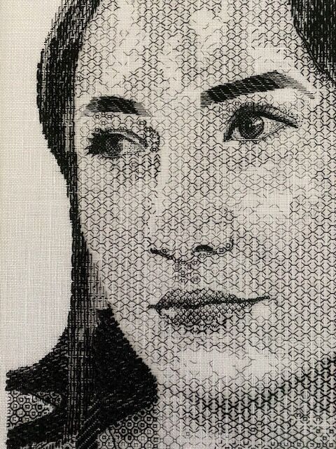 May 2026 - example of blackwork by Lesley Fudge