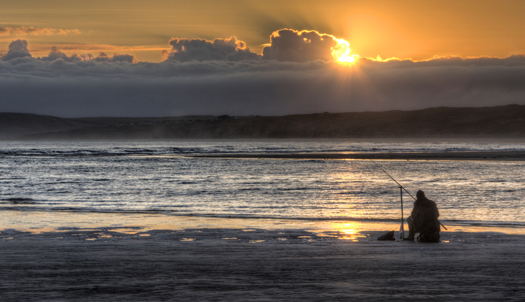 Angler at Sunrise