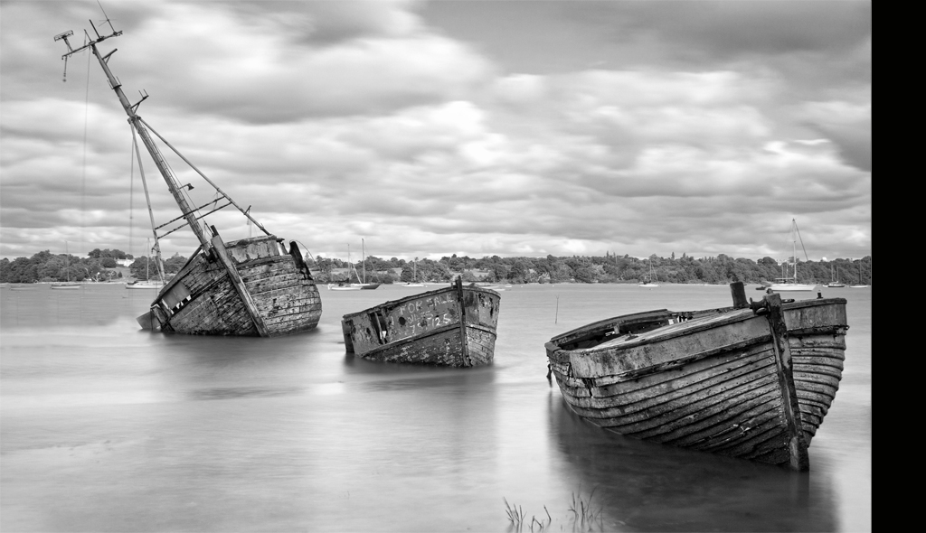 Old Wrecks Pin Mill Suffolk
