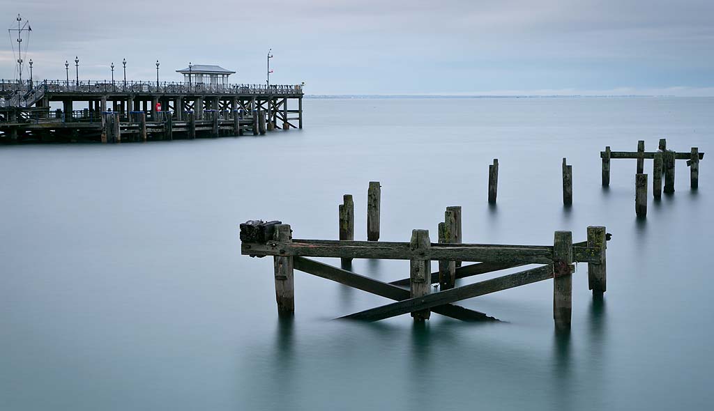 Swanage Old and New Pier