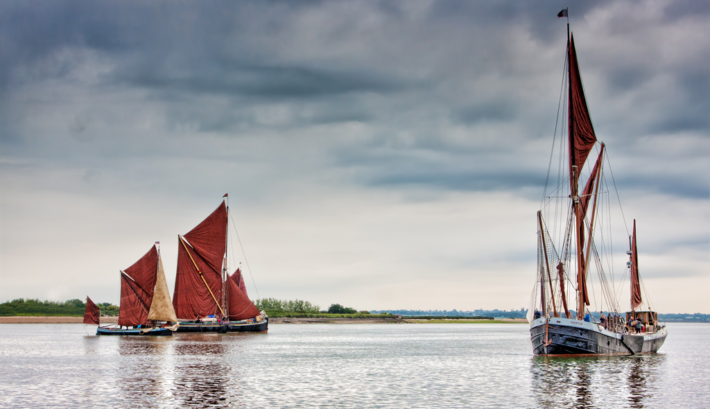 Thames barges in Light Winds