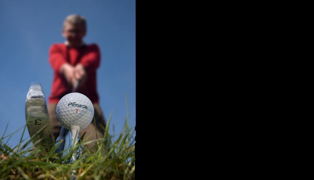 The Golfer Worms Eye View