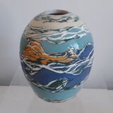Blue Orange Egg Vessel