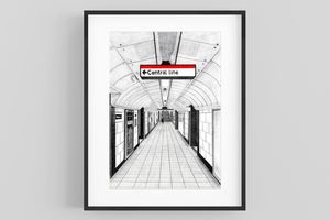 "Central Line" Giclee Print
