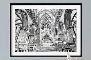 "Wells Cathedral" Giclee Print